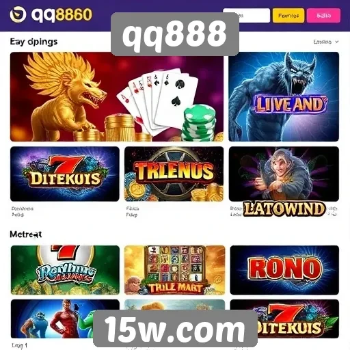 Jogos populares disponíveis no site qq888